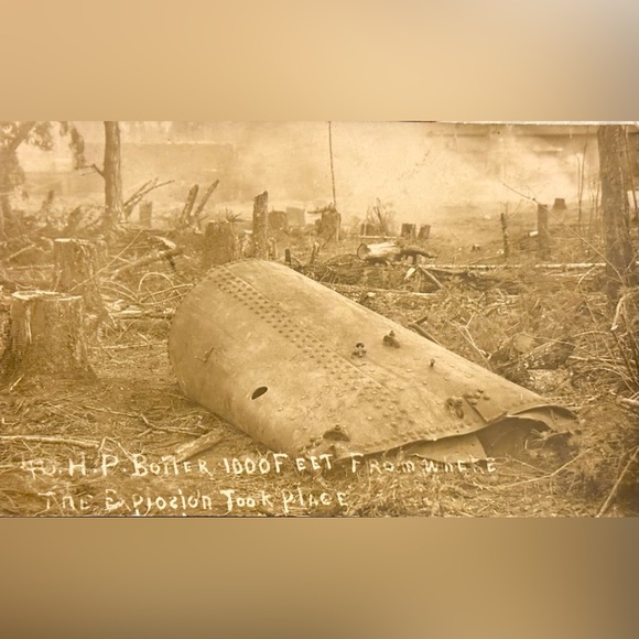 Antique Industrial Accident Boiler Explosion Real Picture Photograph Postcard - Picture 5 of 6